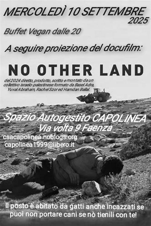 Proiezione docufilm: NO OTHER LAND