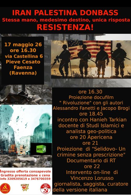 IRAN PALESTINA DONBASS - stessa mano, medesimo destino, unica risposta... RESISTENZA!