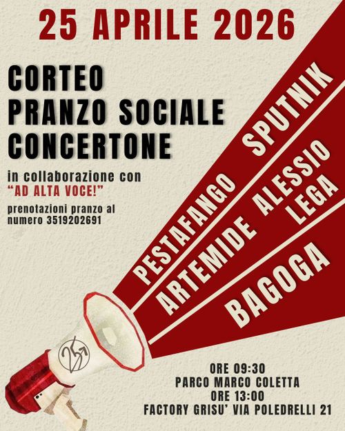 CORTEO - PRANZO SOCIALE - CONCERTONE