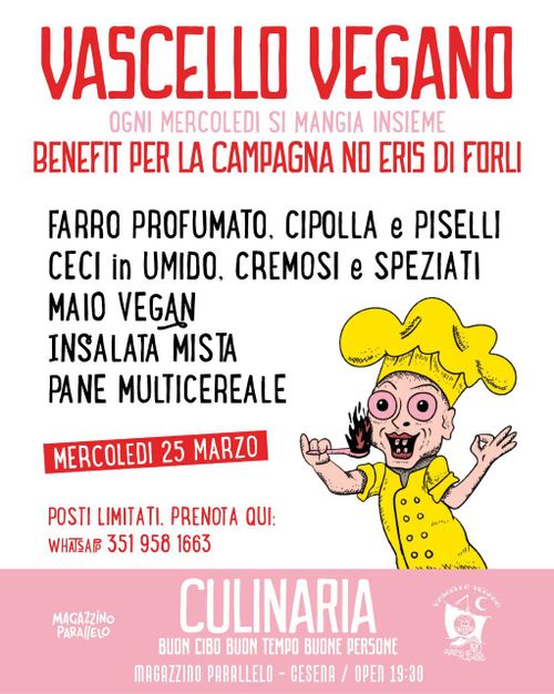 CENA BENEFIT PER LA CAMPAGNA NO ERiS!!
