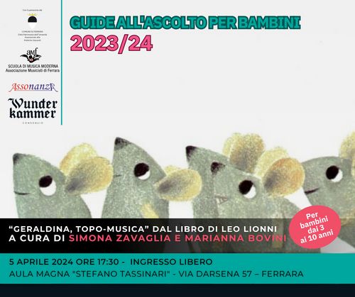 GUIDA ALL'ASCOLTO PER BAMBINI dai 3 ai 10 anni:GERALDINA,TOPO-MUSICA" dal libro di Leo Lionni a cura di Simona Zavaglia e Marianna Bovini -